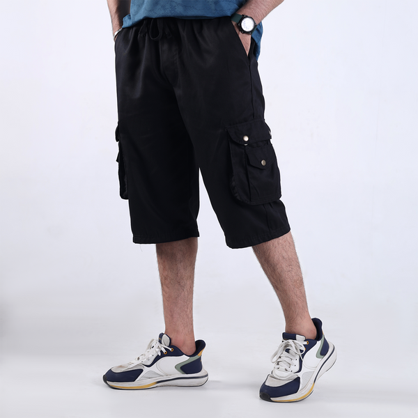 Men’s Black Cotton Shorts – Breathable Comfort for Everyday Wear