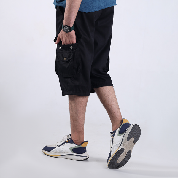 Men’s Black Cotton Shorts – Breathable Comfort for Everyday Wear